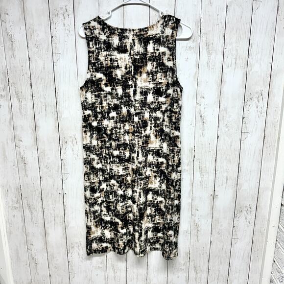 J. Jill Dress M Wearever Collection Stretch Knit Tank Neutral Colors Key Hole - Picture 5 of 5